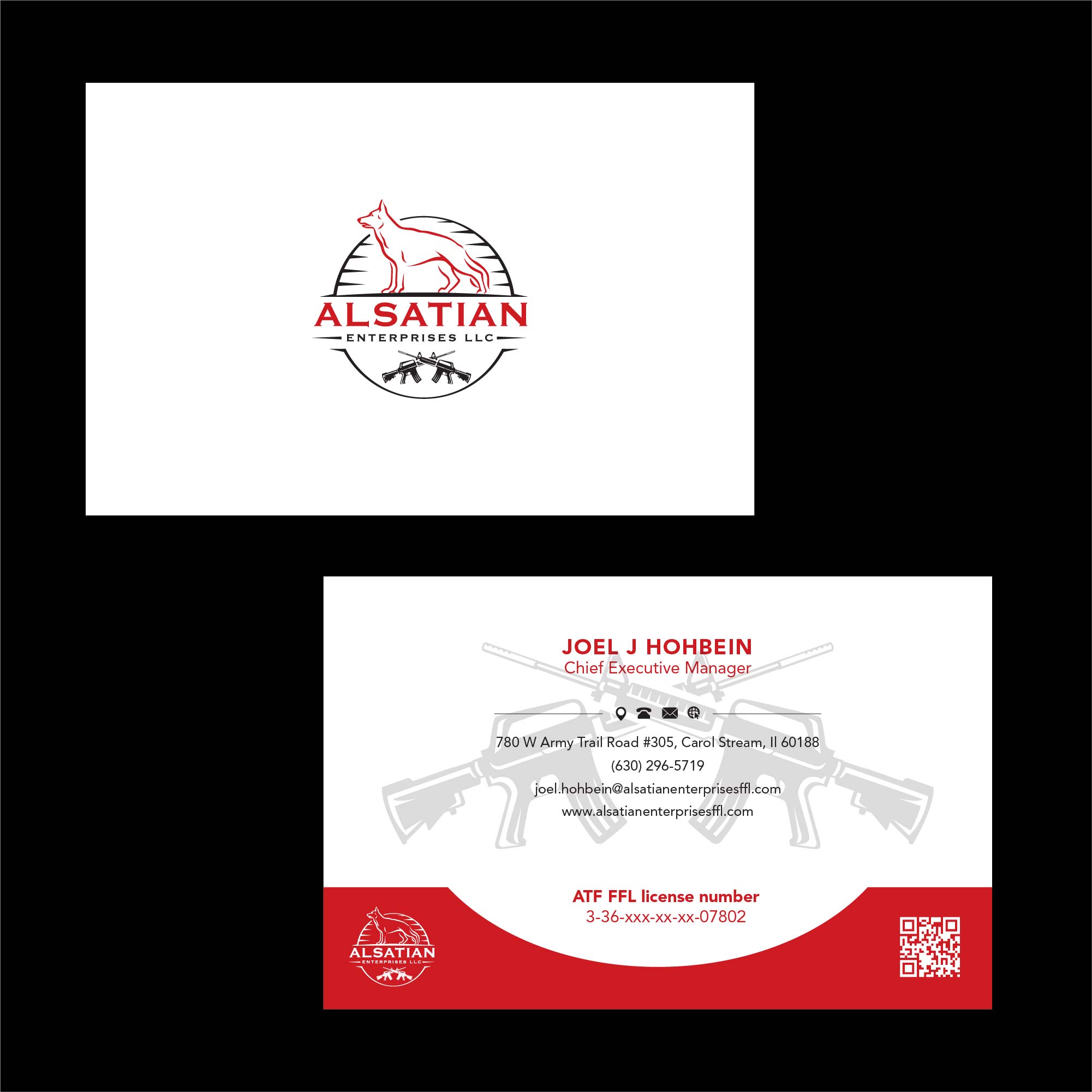 Business Card Design by T_jenny for Alsatian Enterprises LLC  | Design #29090710