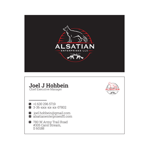 Business Card Design by Tahir.Designs for Alsatian Enterprises LLC  | Design: #29094895