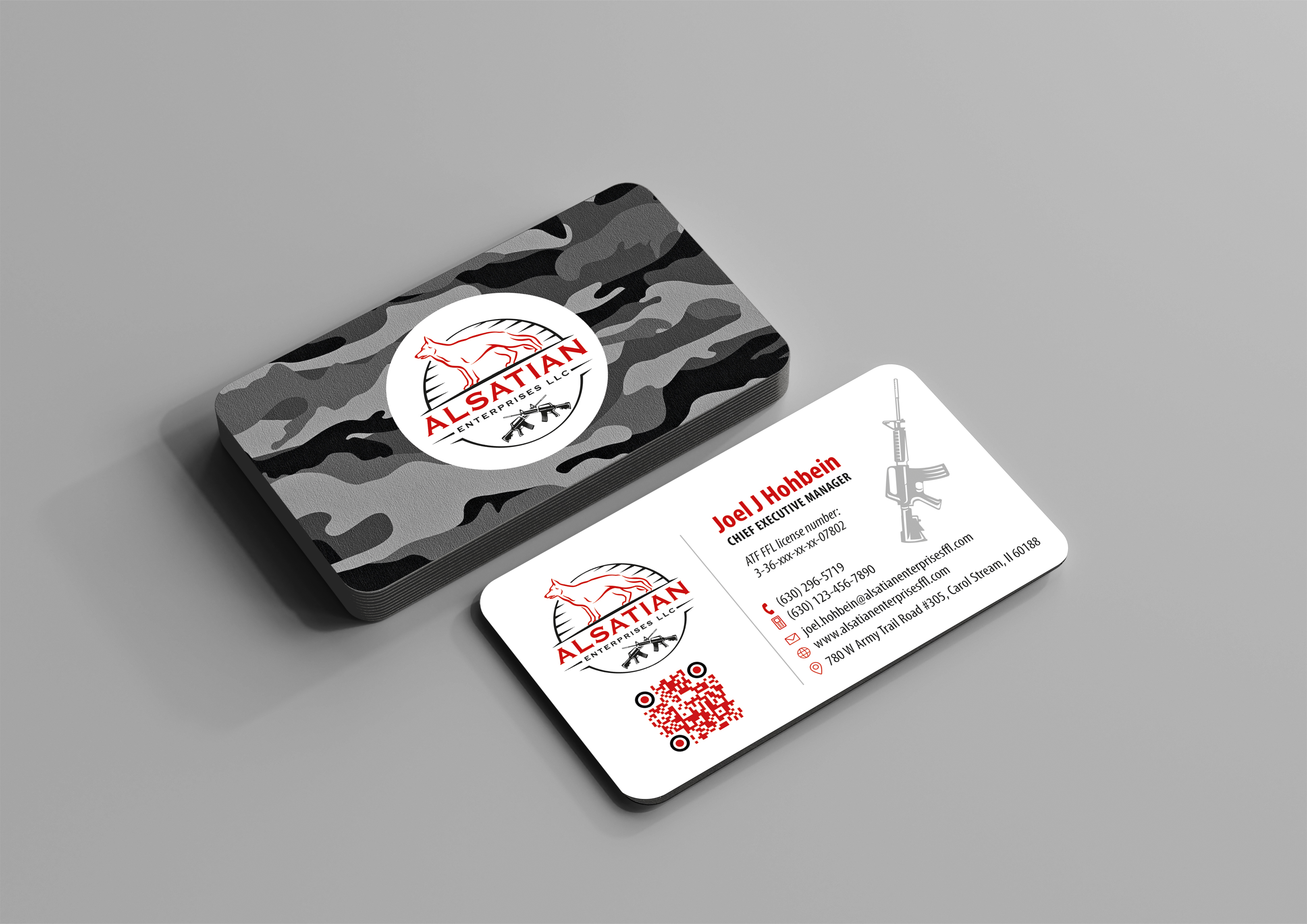 Business Card Design by MarkoE for Alsatian Enterprises LLC  | Design #29101642