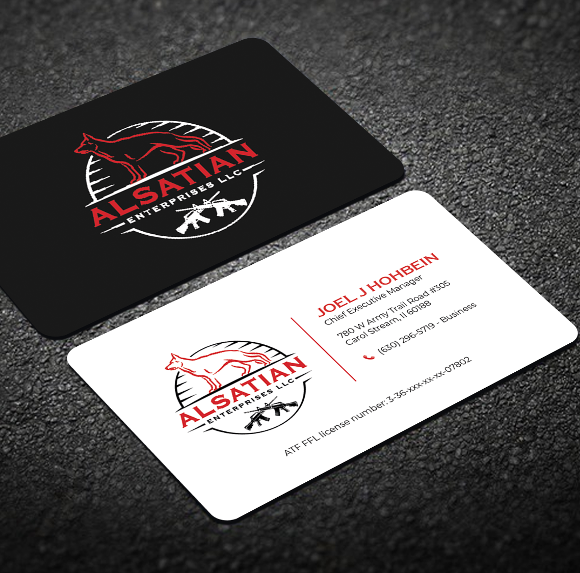 Diseño de Tarjeta de Presentación por Graphixpointt para Alsatian Enterprises LLC  | Diseño #29079397