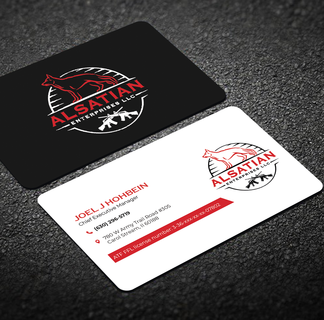 Diseño de Tarjeta de Presentación por Graphixpointt para Alsatian Enterprises LLC  | Diseño #29079548