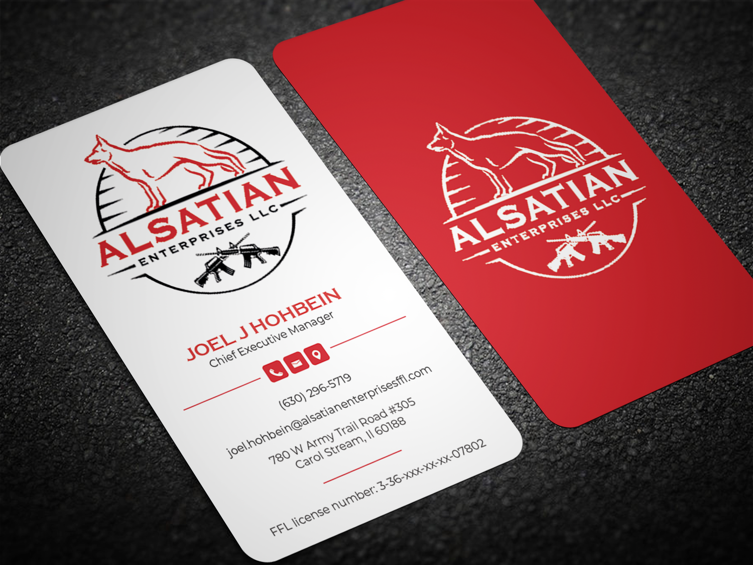 Diseño de Tarjeta de Presentación por Graphixpointt para Alsatian Enterprises LLC  | Diseño #29081073
