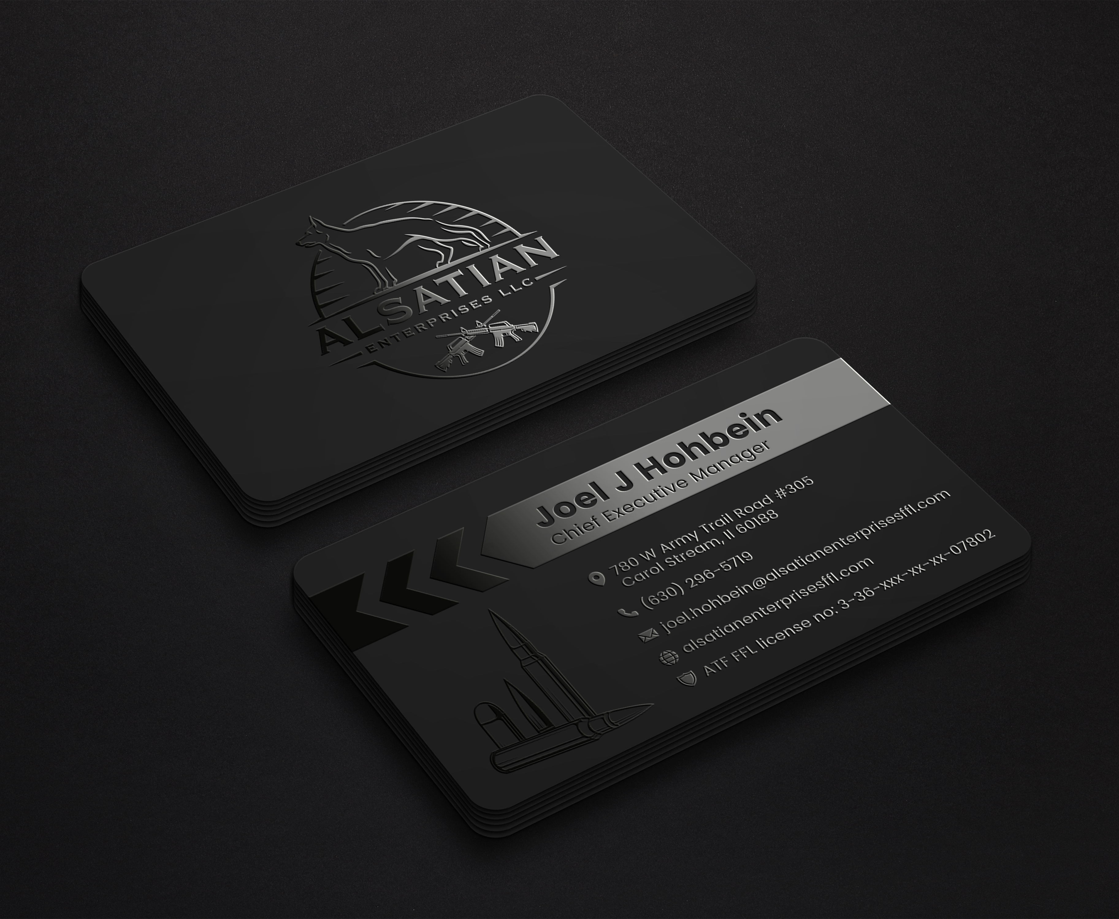 Diseño de Tarjeta de Presentación por madhushan_one para Alsatian Enterprises LLC  | Diseño #29144276