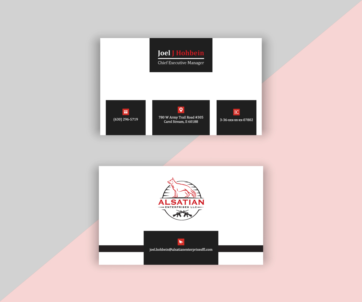 Business Card Design by abvectart for Alsatian Enterprises LLC  | Design #29105904