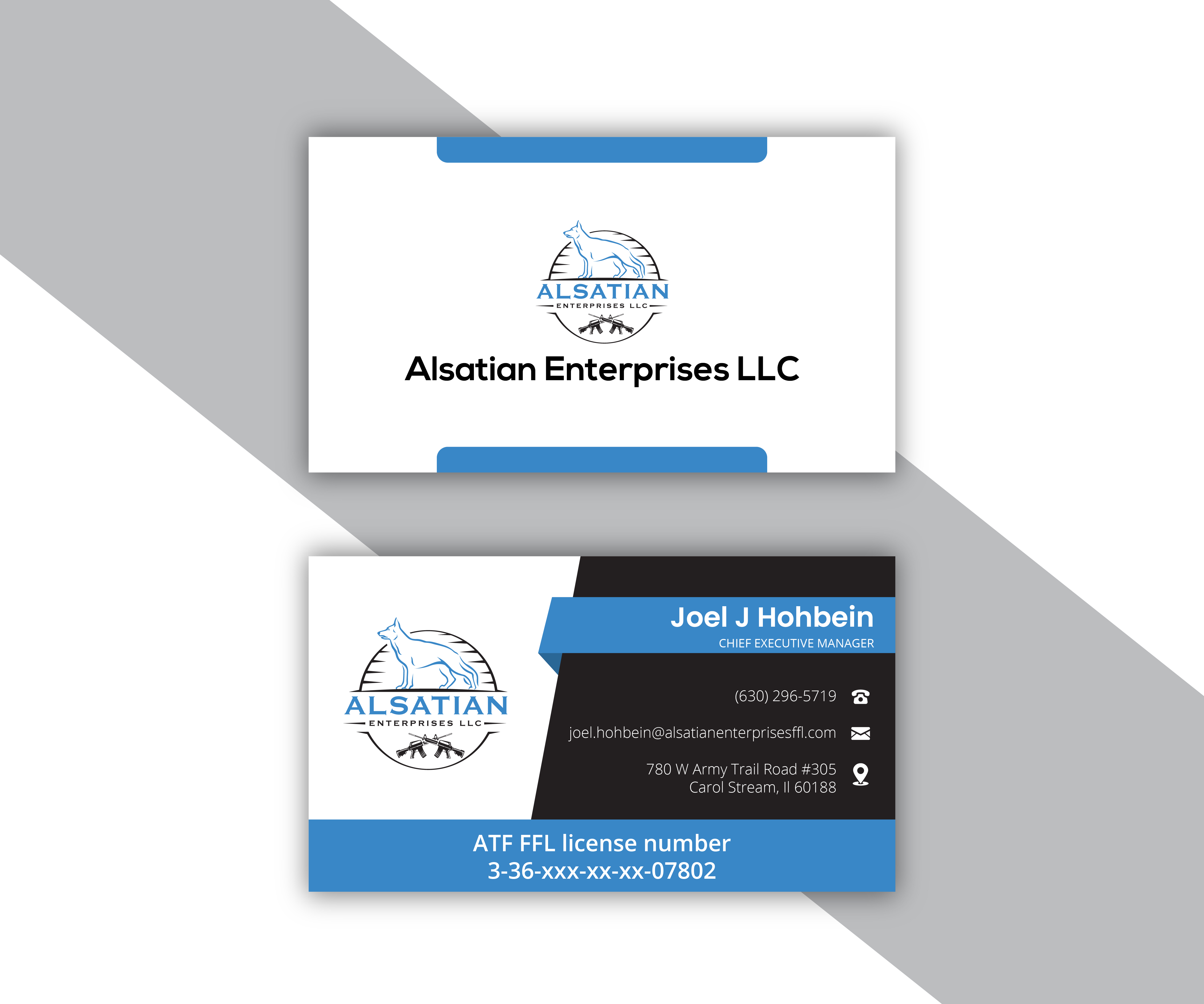 Business Card Design by DesignFill for Alsatian Enterprises LLC  | Design #29101872