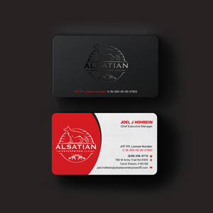 Diseño de Tarjeta de Presentación por INDIAN_Ashok para Alsatian Enterprises LLC  | Diseño: #29088056