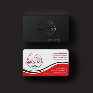 Diseño de Tarjeta de Presentación por INDIAN_Ashok para Alsatian Enterprises LLC  | Diseño: #29088057