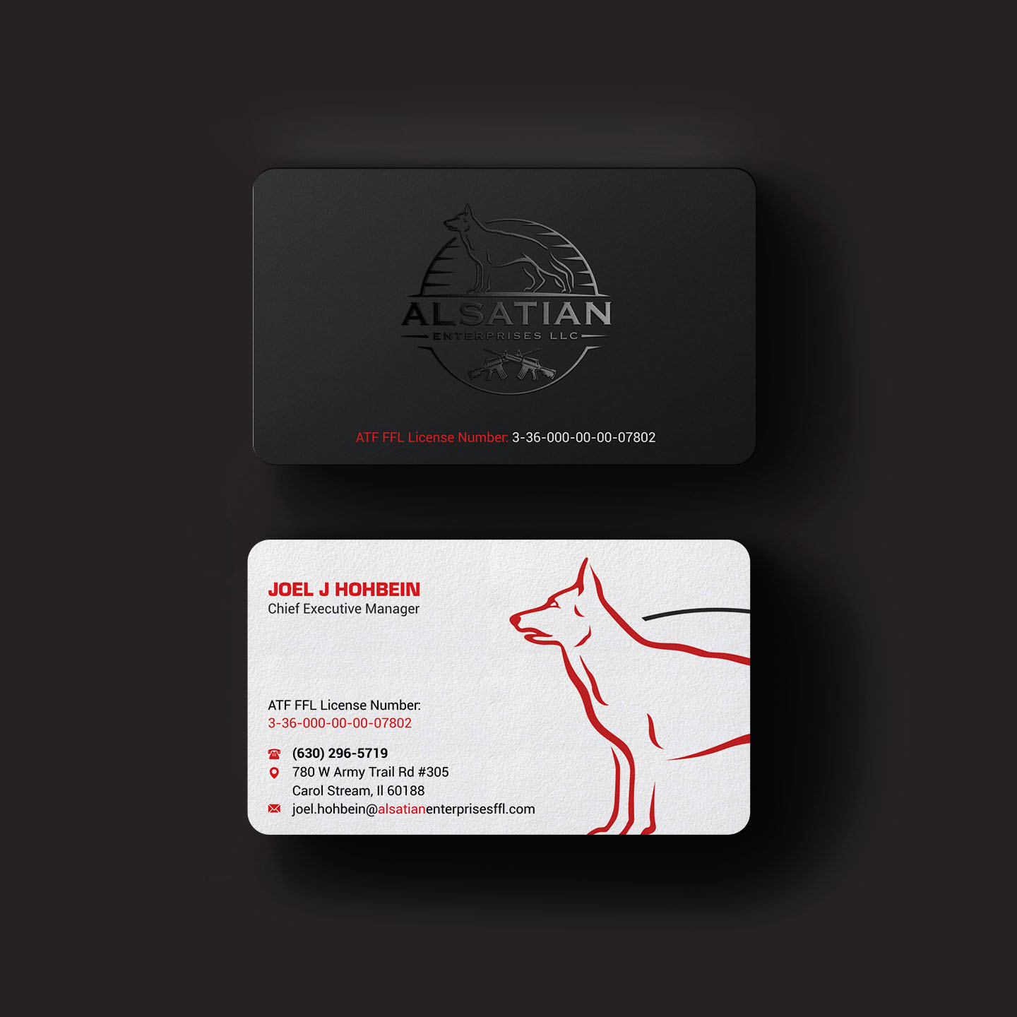Business Card Design by INDIAN_Ashok for Alsatian Enterprises LLC  | Design #29088061