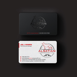 Diseño de Tarjeta de Presentación por INDIAN_Ashok para Alsatian Enterprises LLC  | Diseño: #29088063
