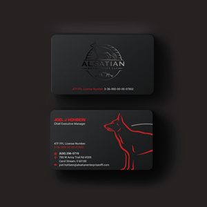 Diseño de Tarjeta de Presentación por INDIAN_Ashok para Alsatian Enterprises LLC  | Diseño: #29088070