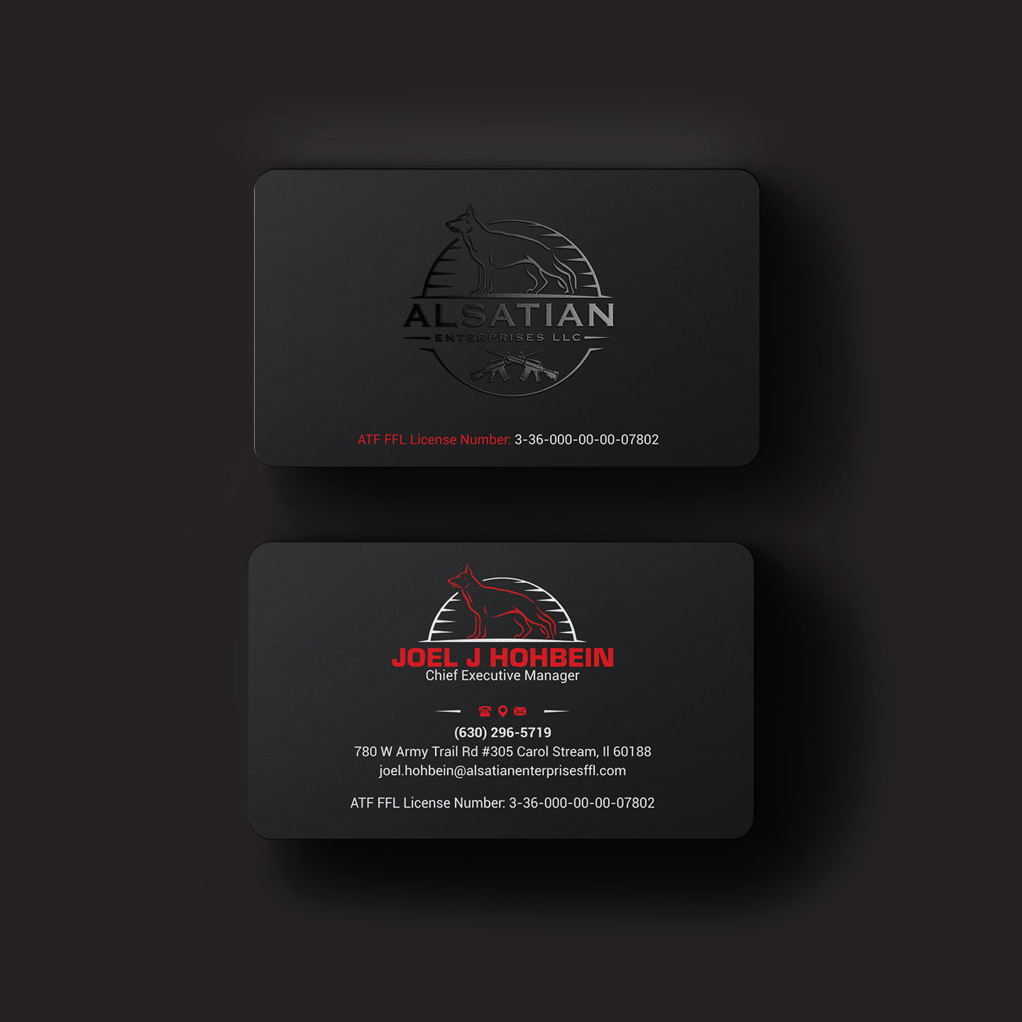 Business Card Design by INDIAN_Ashok for Alsatian Enterprises LLC  | Design #29088079