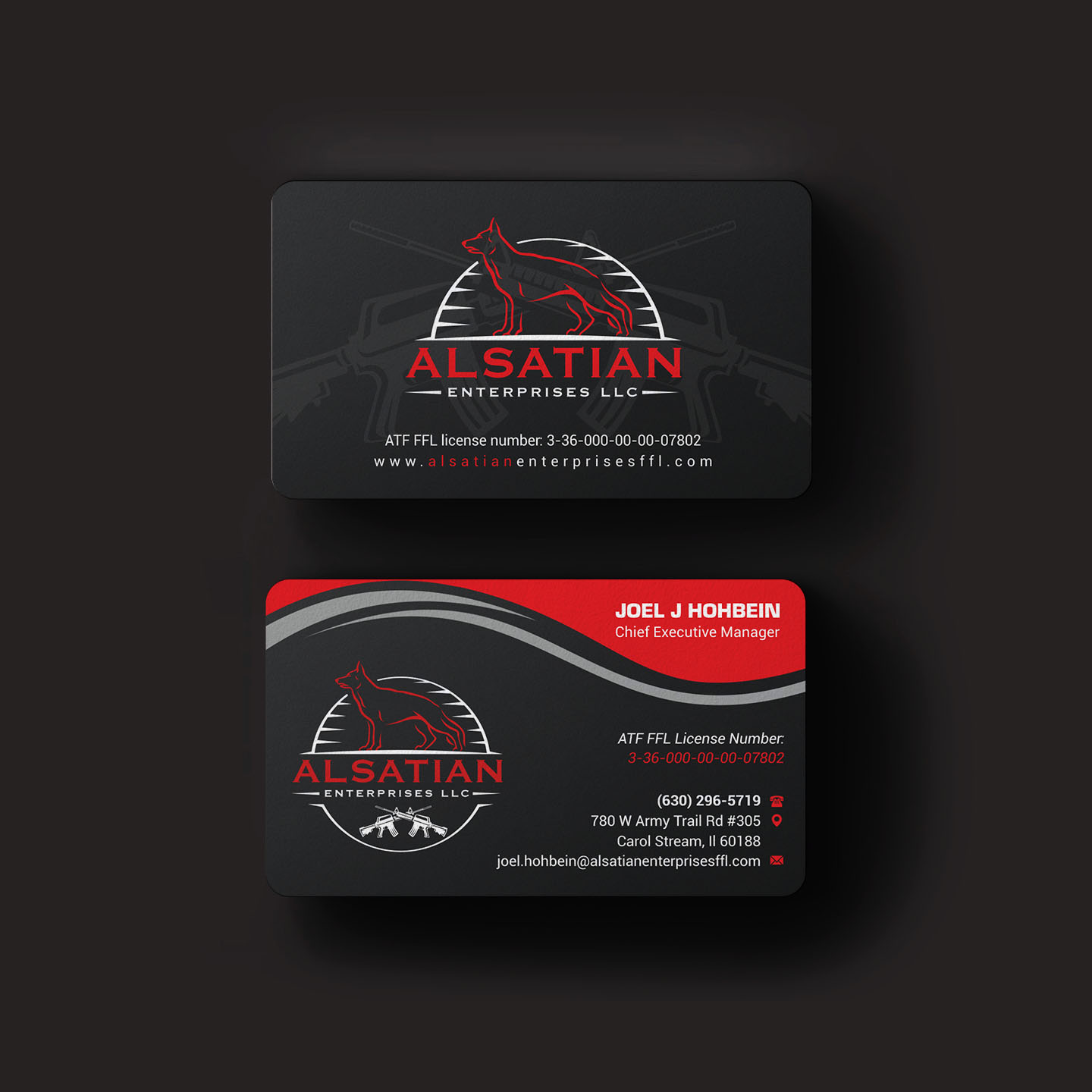 Business Card Design by INDIAN_Ashok for Alsatian Enterprises LLC  | Design #29088080