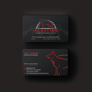 Business Card Design by INDIAN_Ashok for Alsatian Enterprises LLC  | Design: #29088081