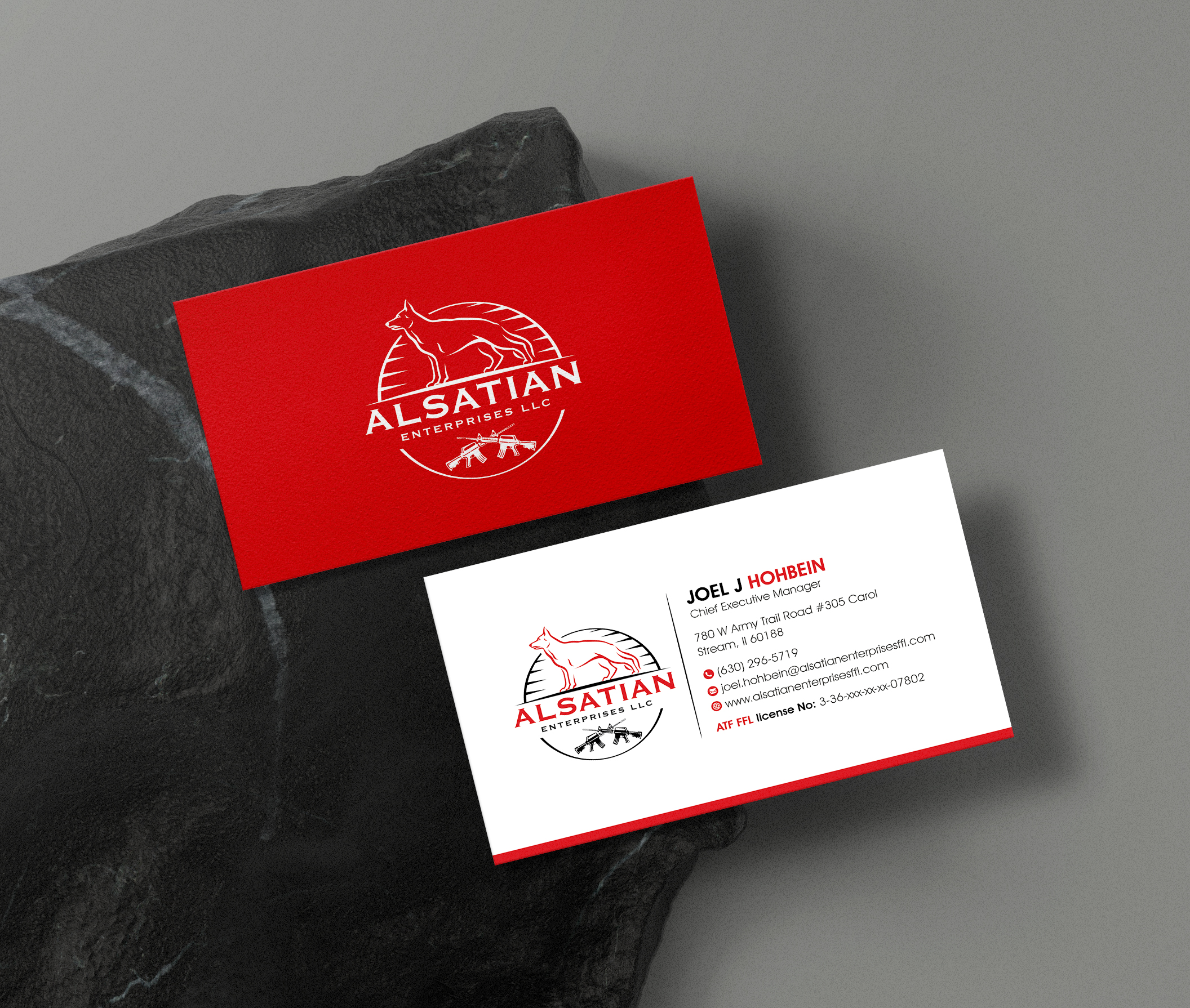Diseño de Tarjeta de Presentación por artbitin para Alsatian Enterprises LLC  | Diseño #29080484