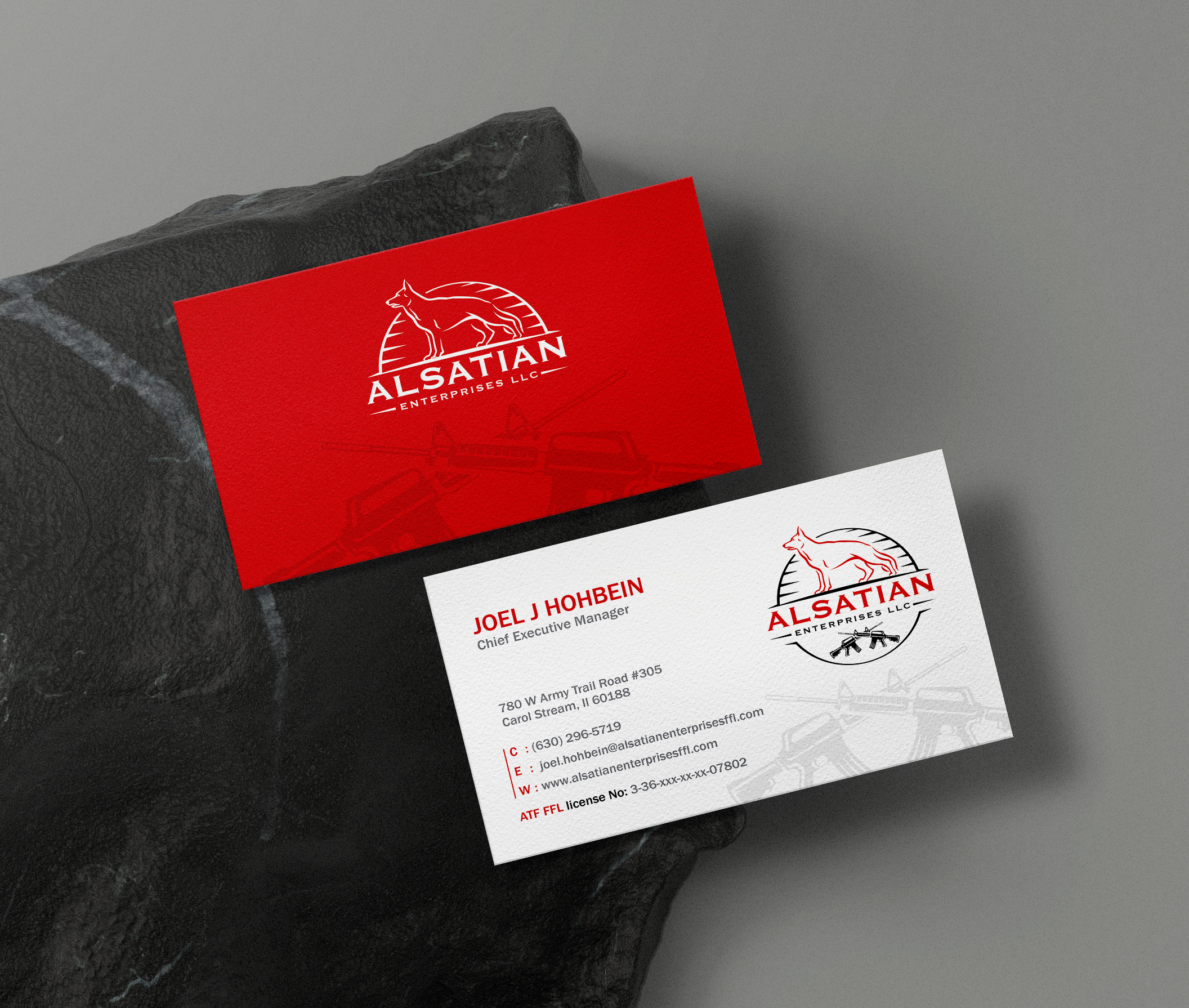 Diseño de Tarjeta de Presentación por artbitin para Alsatian Enterprises LLC  | Diseño #29080489