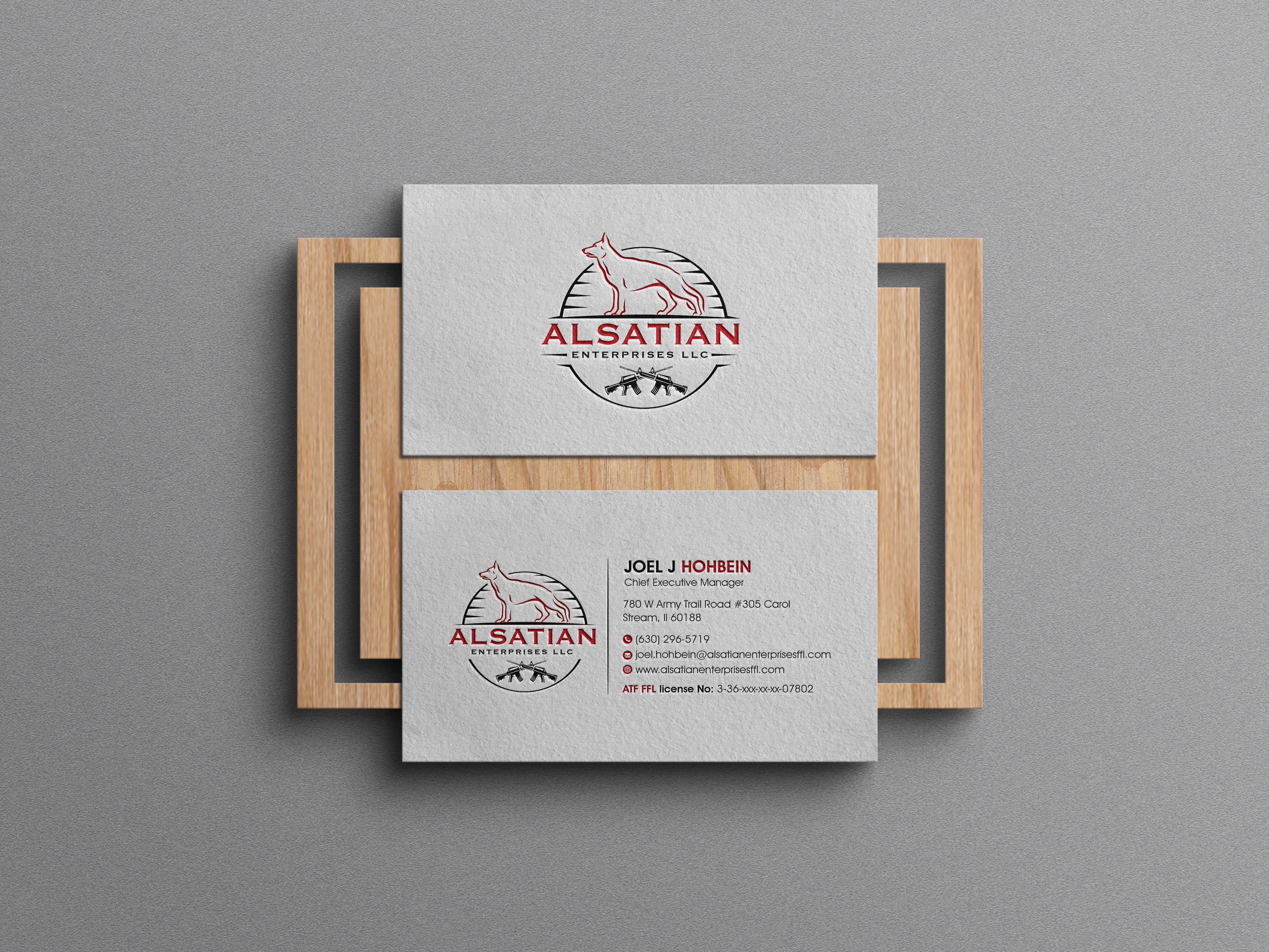 Diseño de Tarjeta de Presentación por artbitin para Alsatian Enterprises LLC  | Diseño #29080492