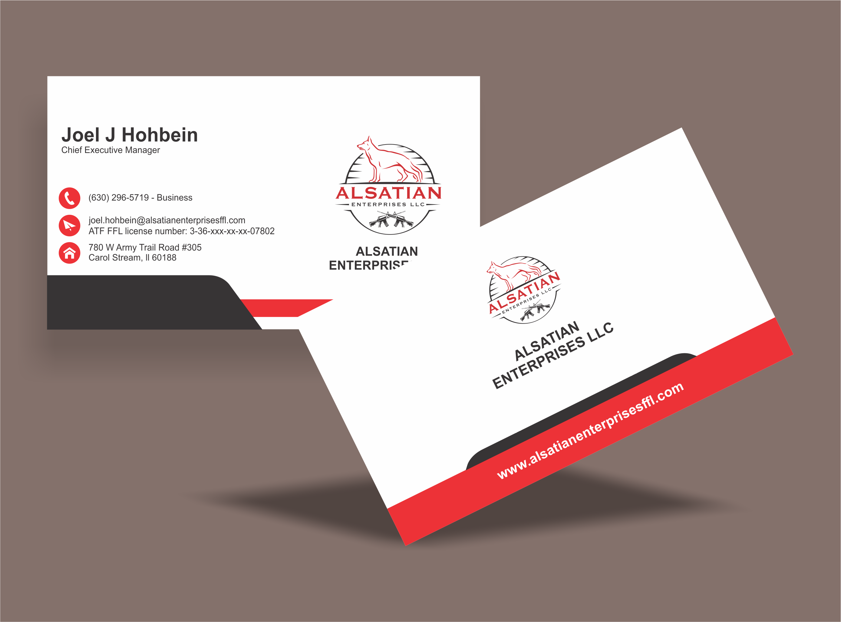 Diseño de Tarjeta de Presentación por Eyeonpk para Alsatian Enterprises LLC  | Diseño #29124426
