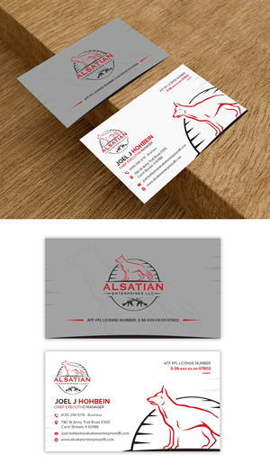 Business Card Design by debdesign for Alsatian Enterprises LLC  | Design: #29093346