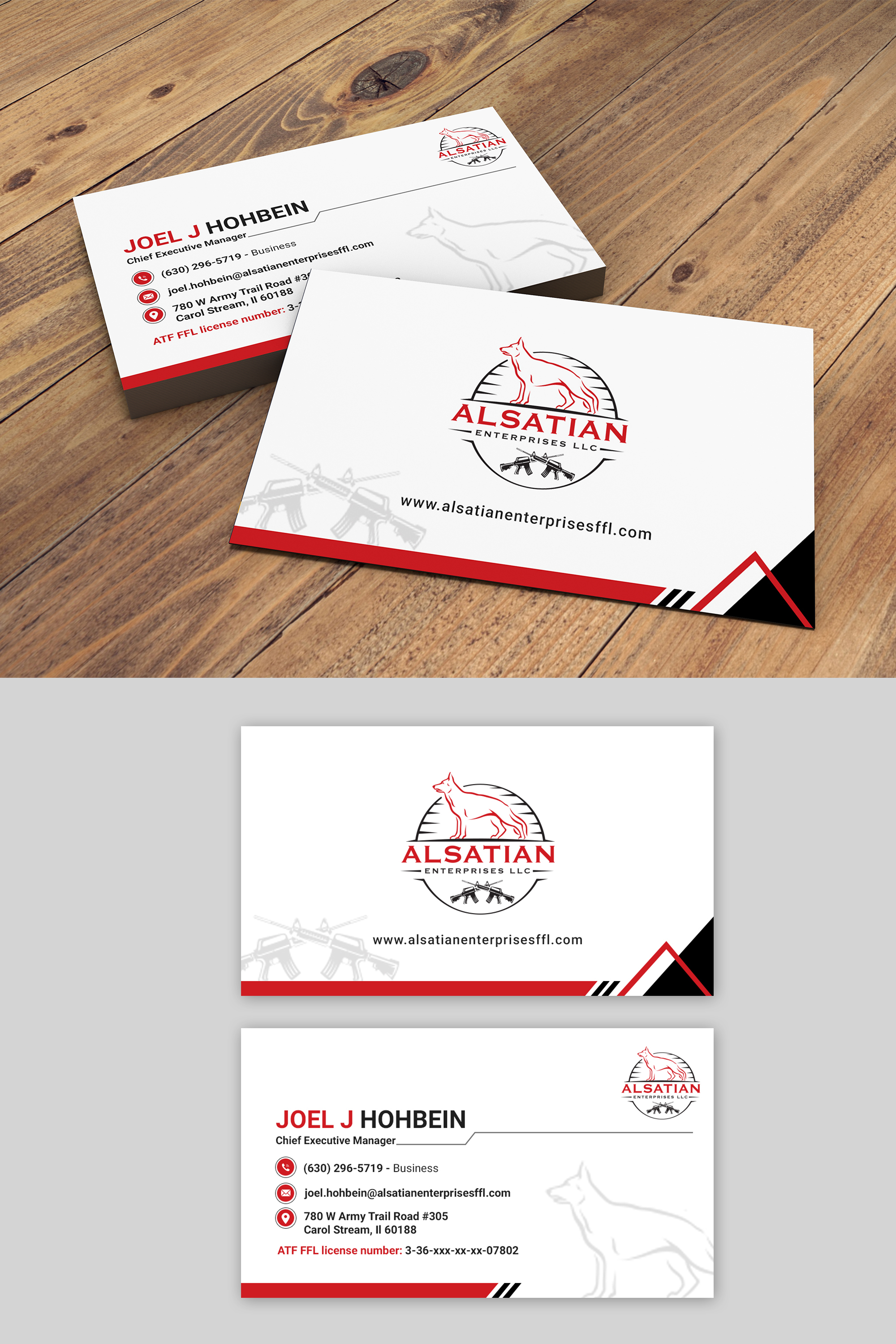 Diseño de Tarjeta de Presentación por debdesign para Alsatian Enterprises LLC  | Diseño #29094321