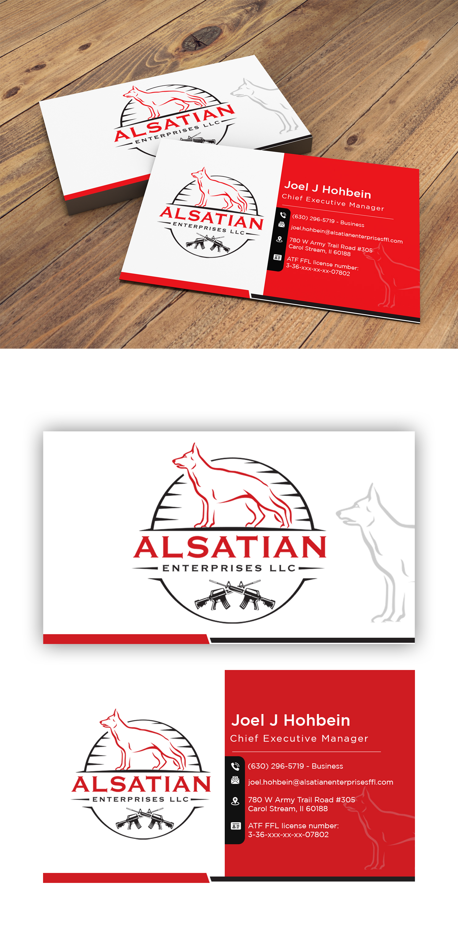 Diseño de Tarjeta de Presentación por debdesign para Alsatian Enterprises LLC  | Diseño #29094782