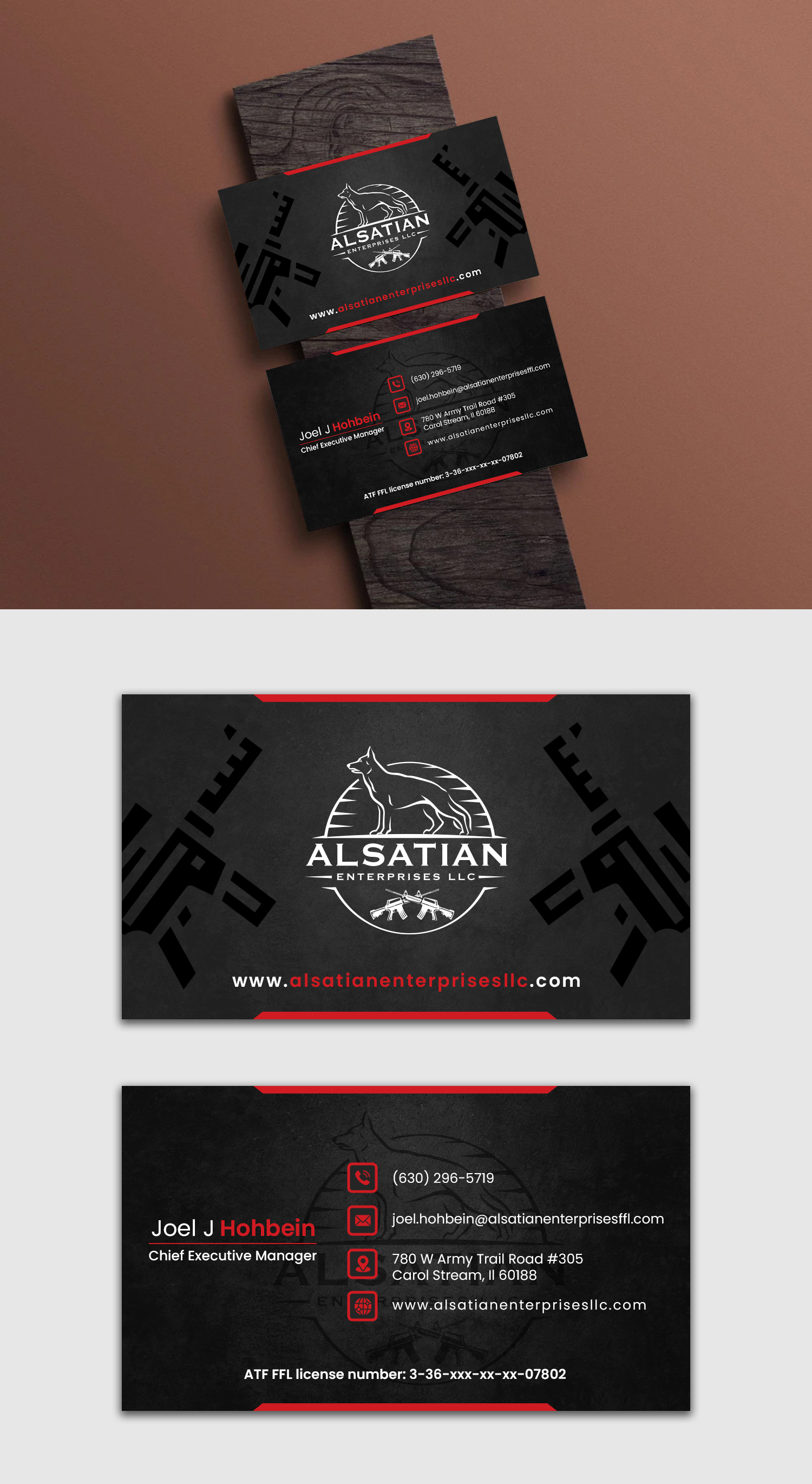 Business Card Design by debdesign for Alsatian Enterprises LLC  | Design #29095178