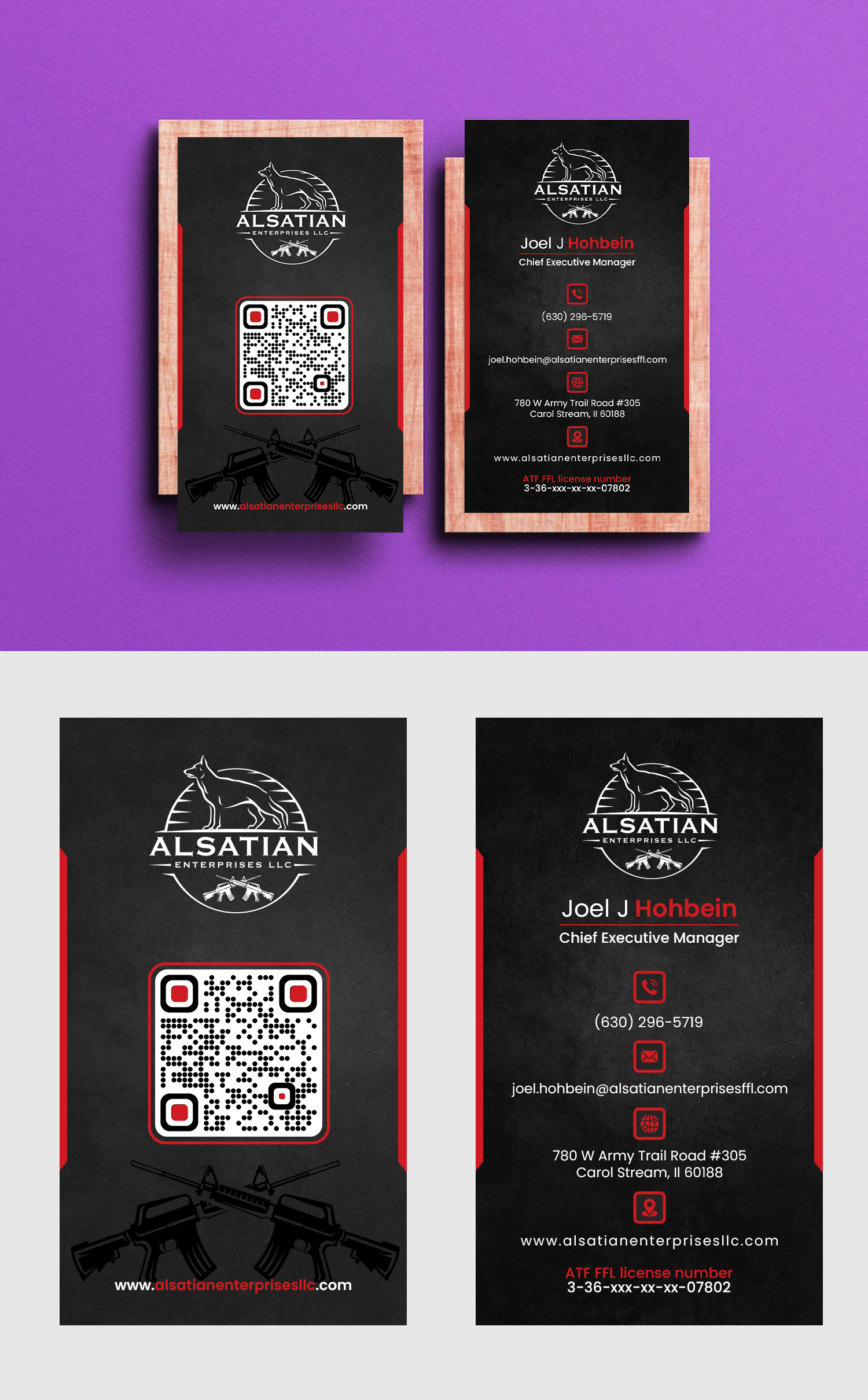 Business Card Design by debdesign for Alsatian Enterprises LLC  | Design #29095179