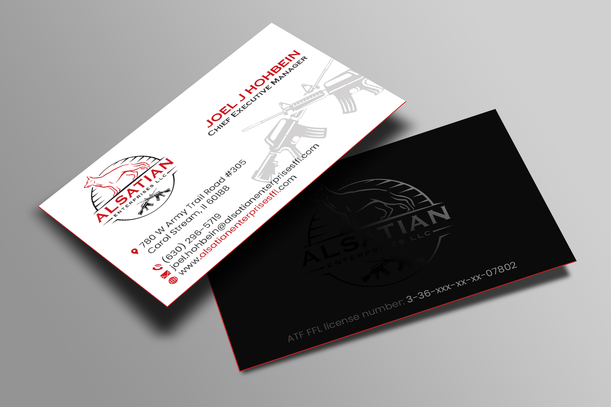 Business Card Design by Creations Box 2015 for Alsatian Enterprises LLC  | Design #29081147