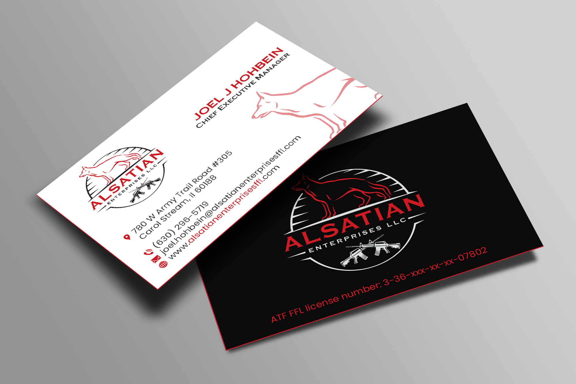 Business Card Design by Creations Box 2015 for Alsatian Enterprises LLC  | Design #29081148