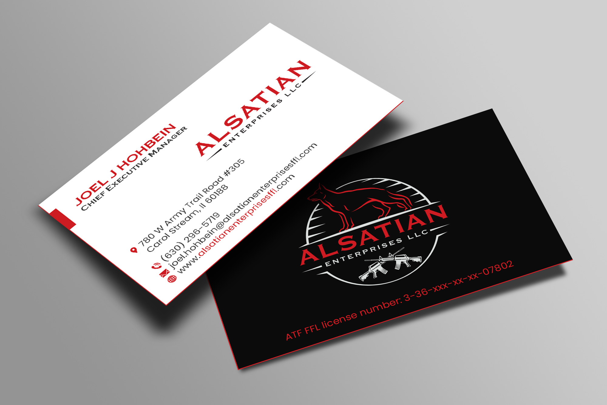 Business Card Design by Creations Box 2015 for Alsatian Enterprises LLC  | Design #29081174