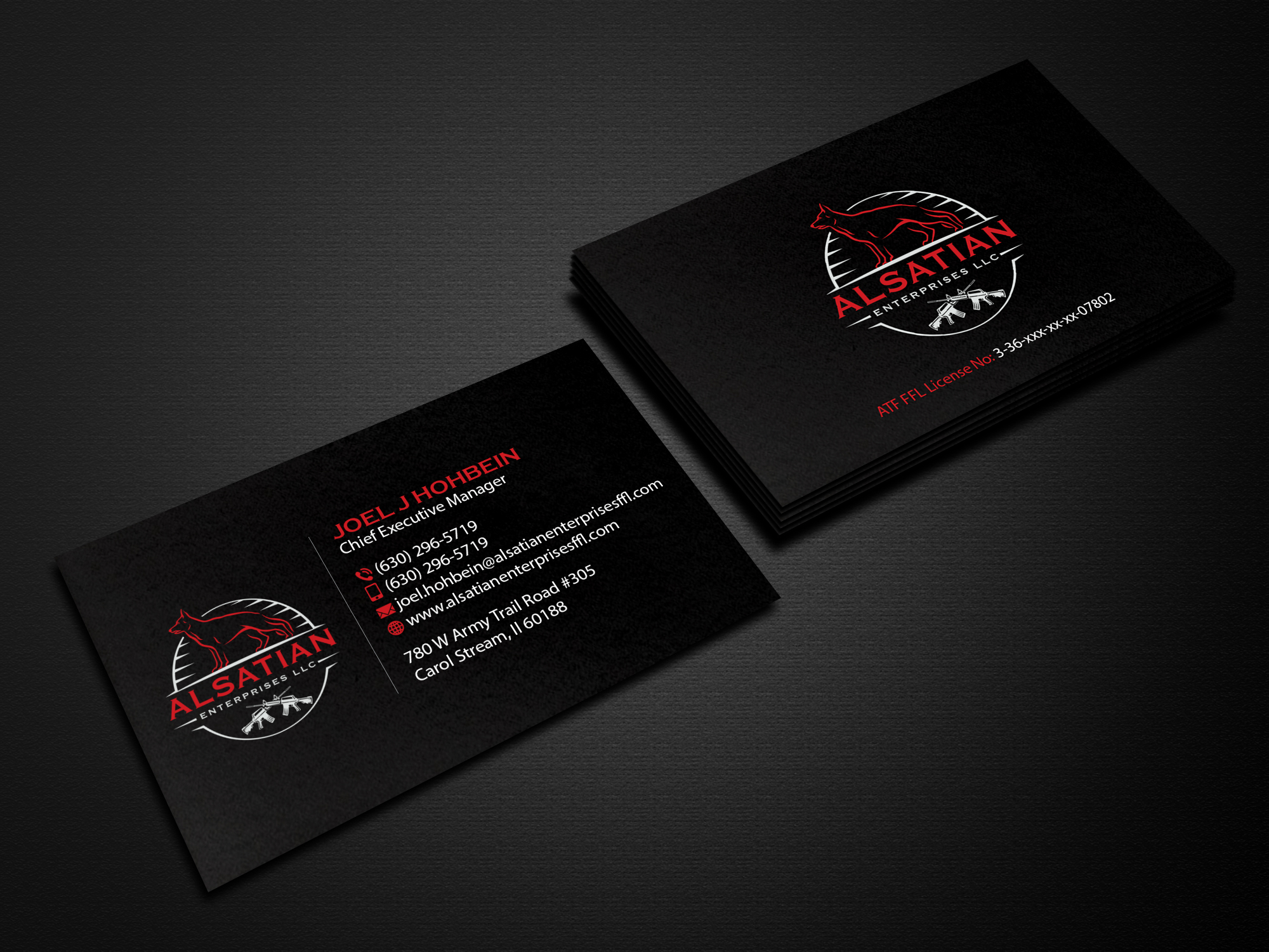 Business Card Design by Creations Box 2015 for Alsatian Enterprises LLC  | Design #29083729