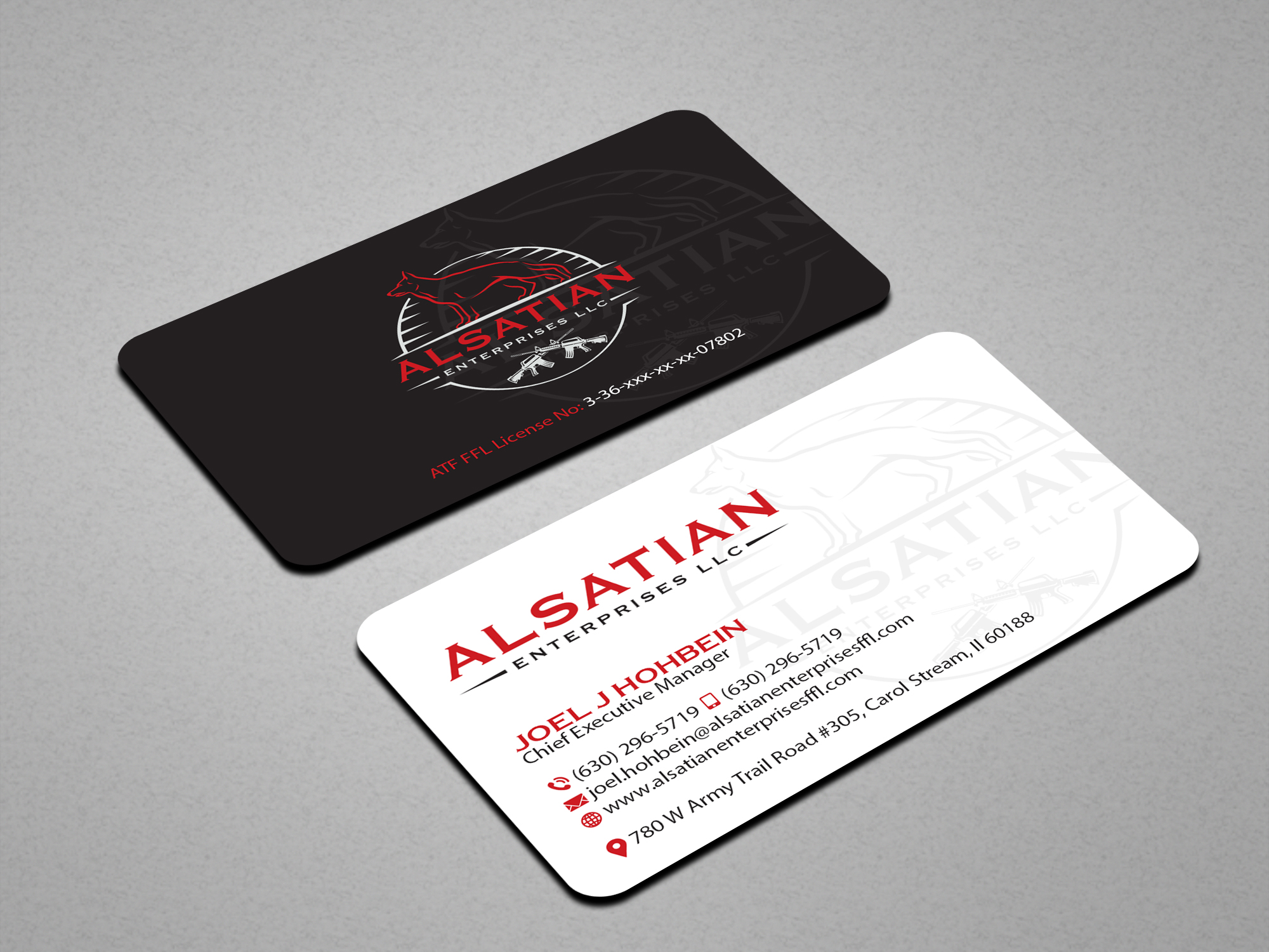 Business Card Design by Creations Box 2015 for Alsatian Enterprises LLC  | Design #29083735