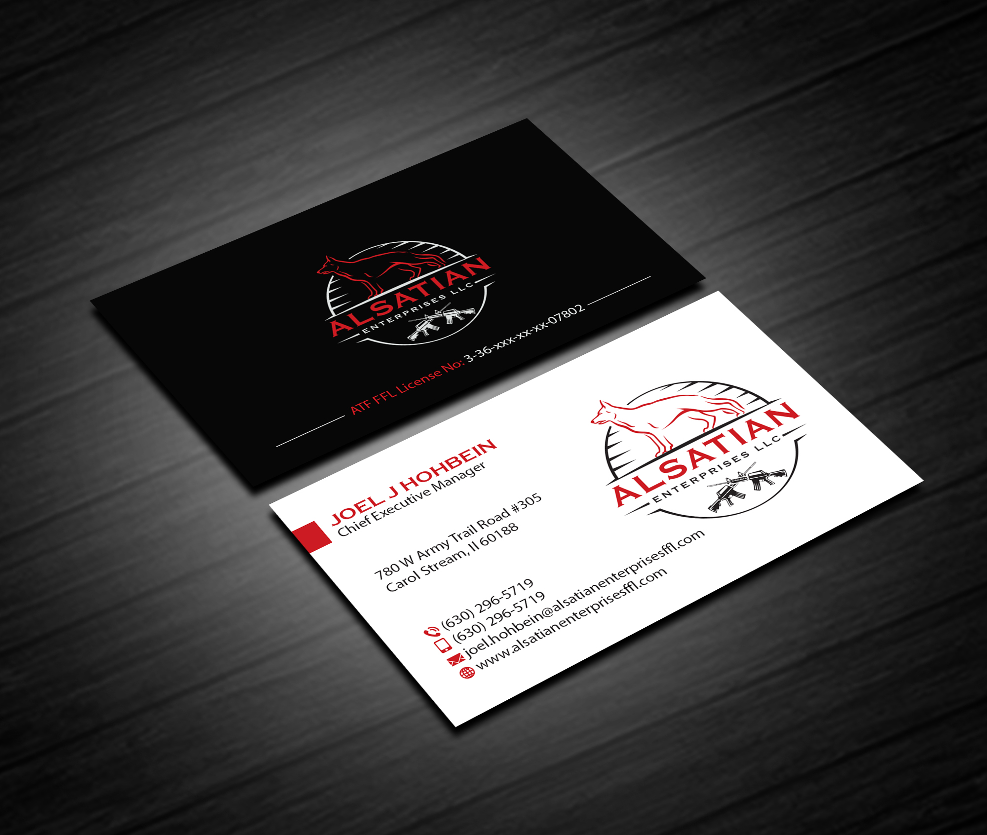 Business Card Design by Creations Box 2015 for Alsatian Enterprises LLC  | Design #29083749