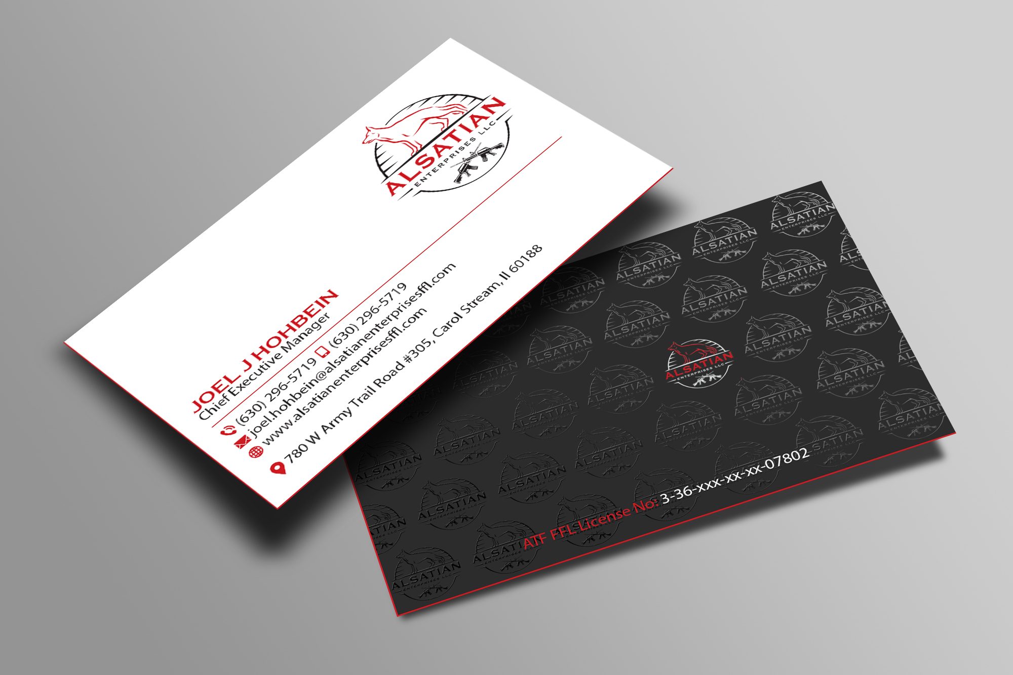 Business Card Design by Creations Box 2015 for Alsatian Enterprises LLC  | Design #29083765