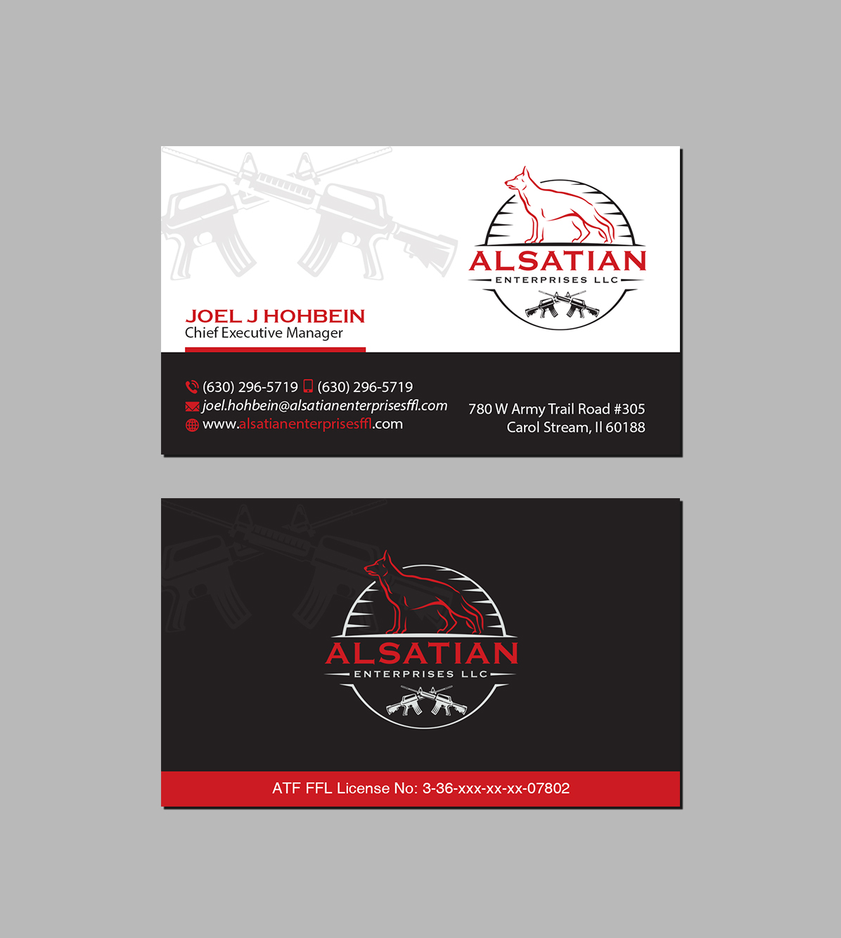 Diseño de Tarjeta de Presentación por Creations Box 2015 para Alsatian Enterprises LLC  | Diseño #29083769