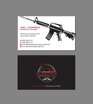 Business Card Design by Creations Box 2015 for Alsatian Enterprises LLC  | Design: #29083776