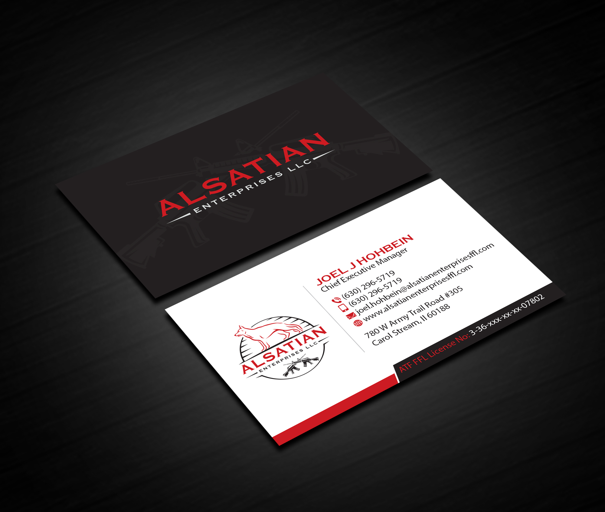 Business Card Design by Creations Box 2015 for Alsatian Enterprises LLC  | Design #29083780