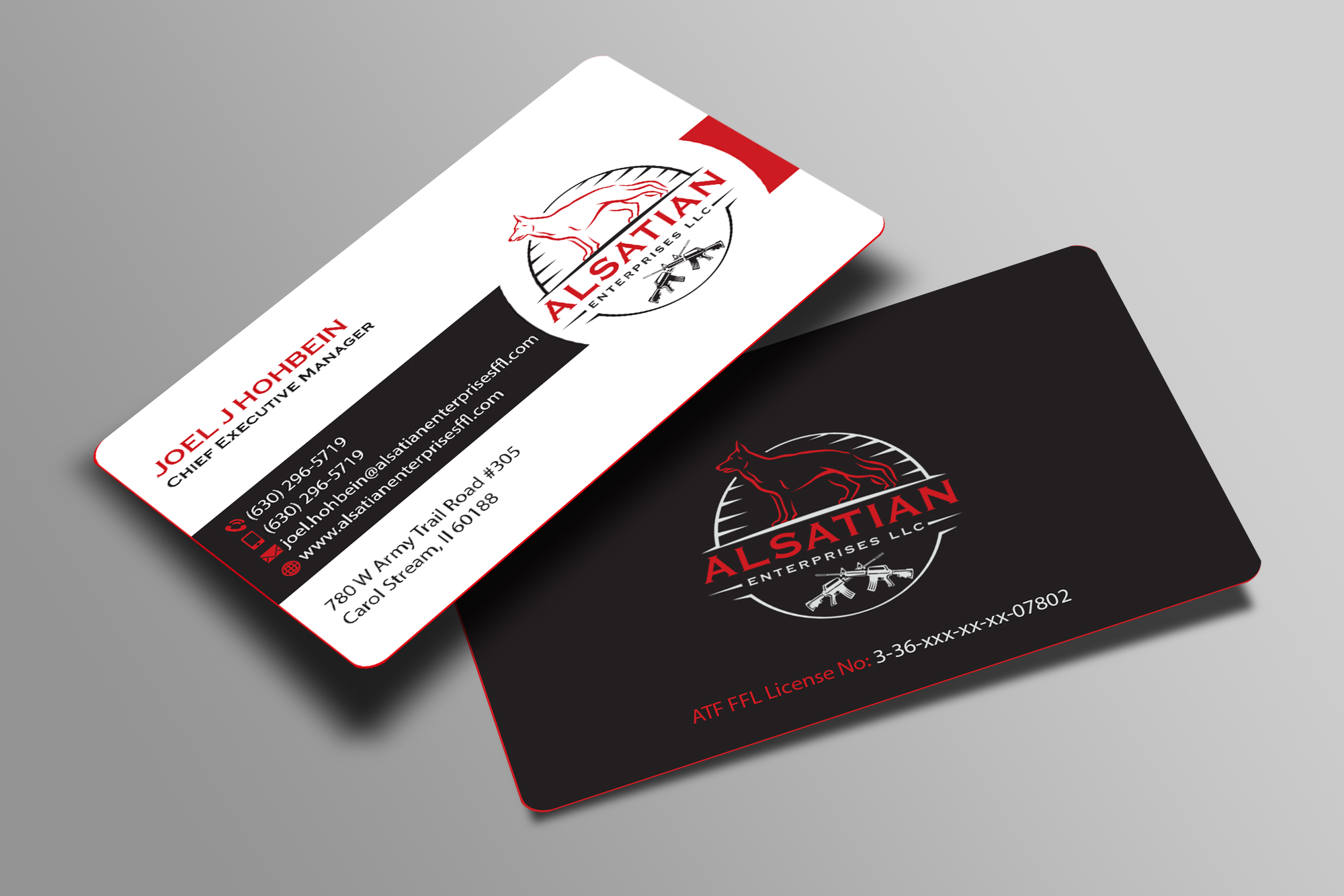 Business Card Design by Creations Box 2015 for Alsatian Enterprises LLC  | Design #29083784