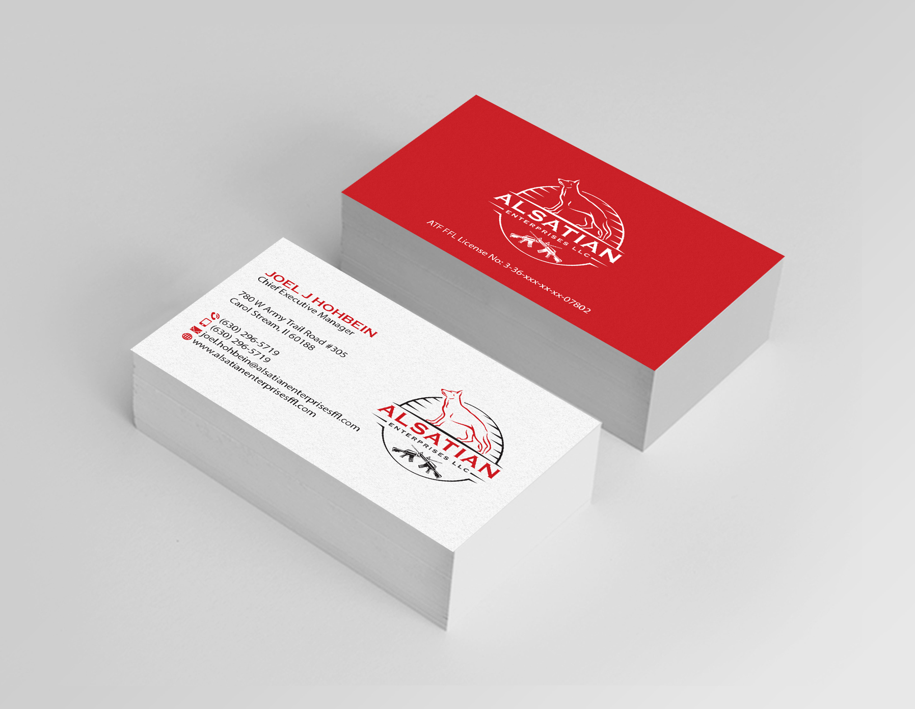 Business Card Design by Creations Box 2015 for Alsatian Enterprises LLC  | Design #29083786