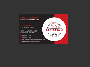 Business Card Design by Creations Box 2015 for Alsatian Enterprises LLC  | Design: #29083808