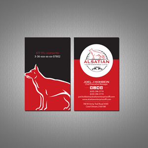 Business Card Design by Creations Box 2015 for Alsatian Enterprises LLC  | Design: #29083809