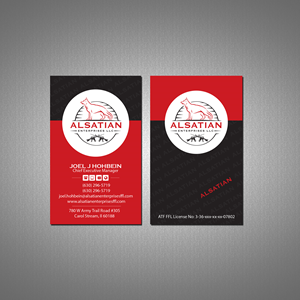 Business Card Design by Creations Box 2015 for Alsatian Enterprises LLC  | Design: #29089320