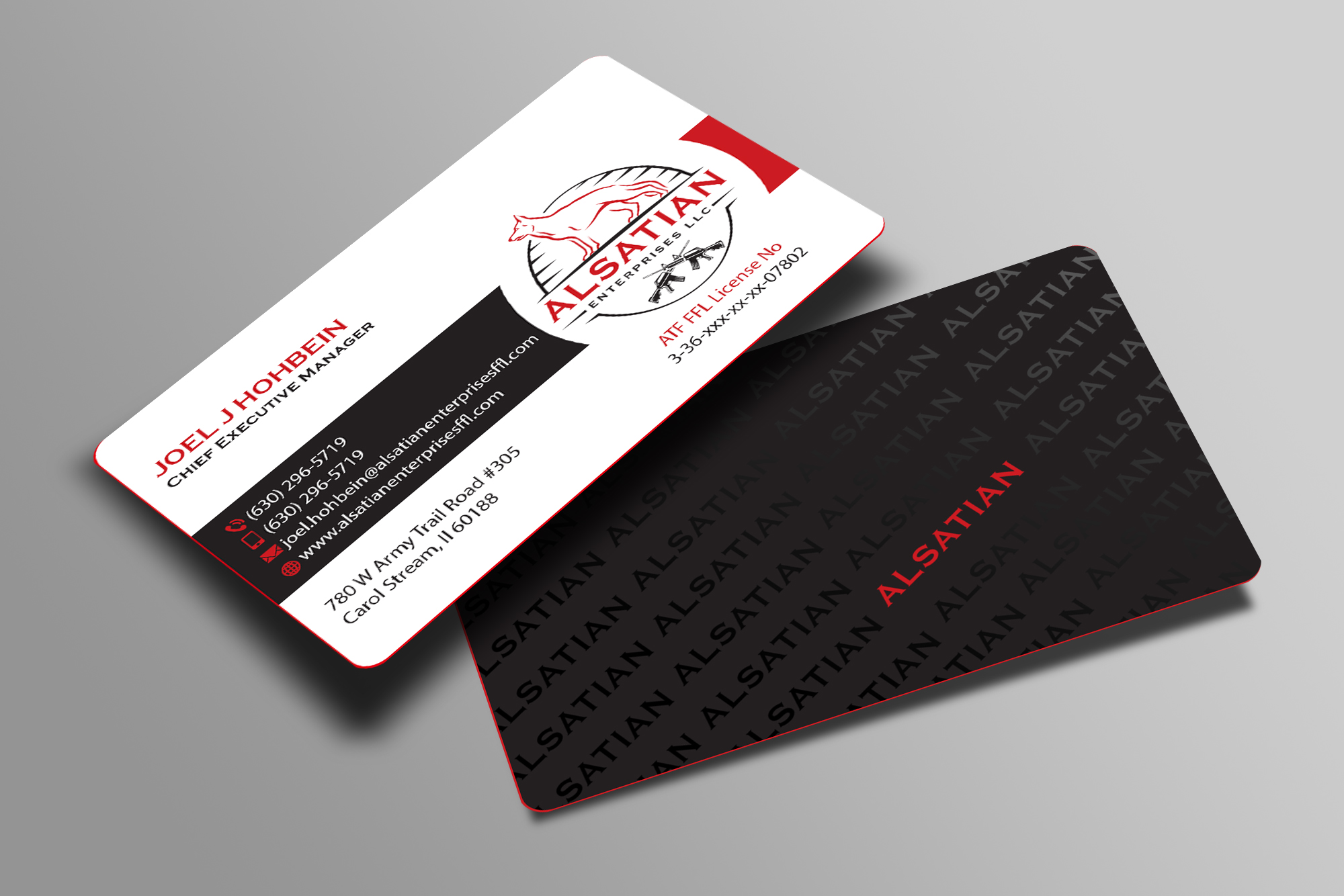 Business Card Design by Creations Box 2015 for Alsatian Enterprises LLC  | Design #29089331