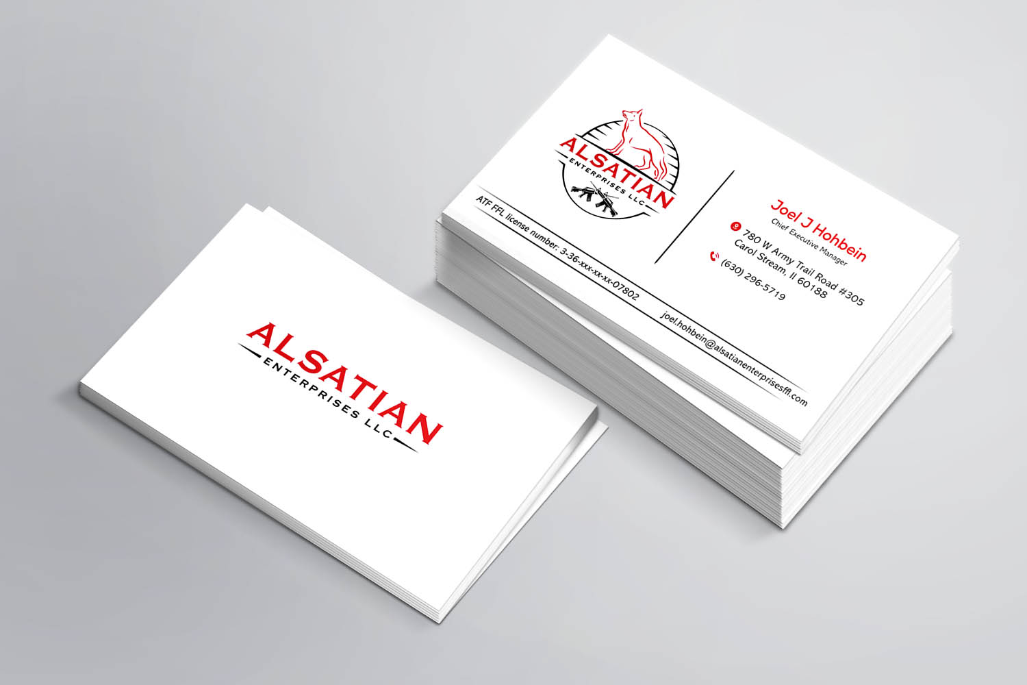 Diseño de Tarjeta de Presentación por g-masking para Alsatian Enterprises LLC  | Diseño #29102710