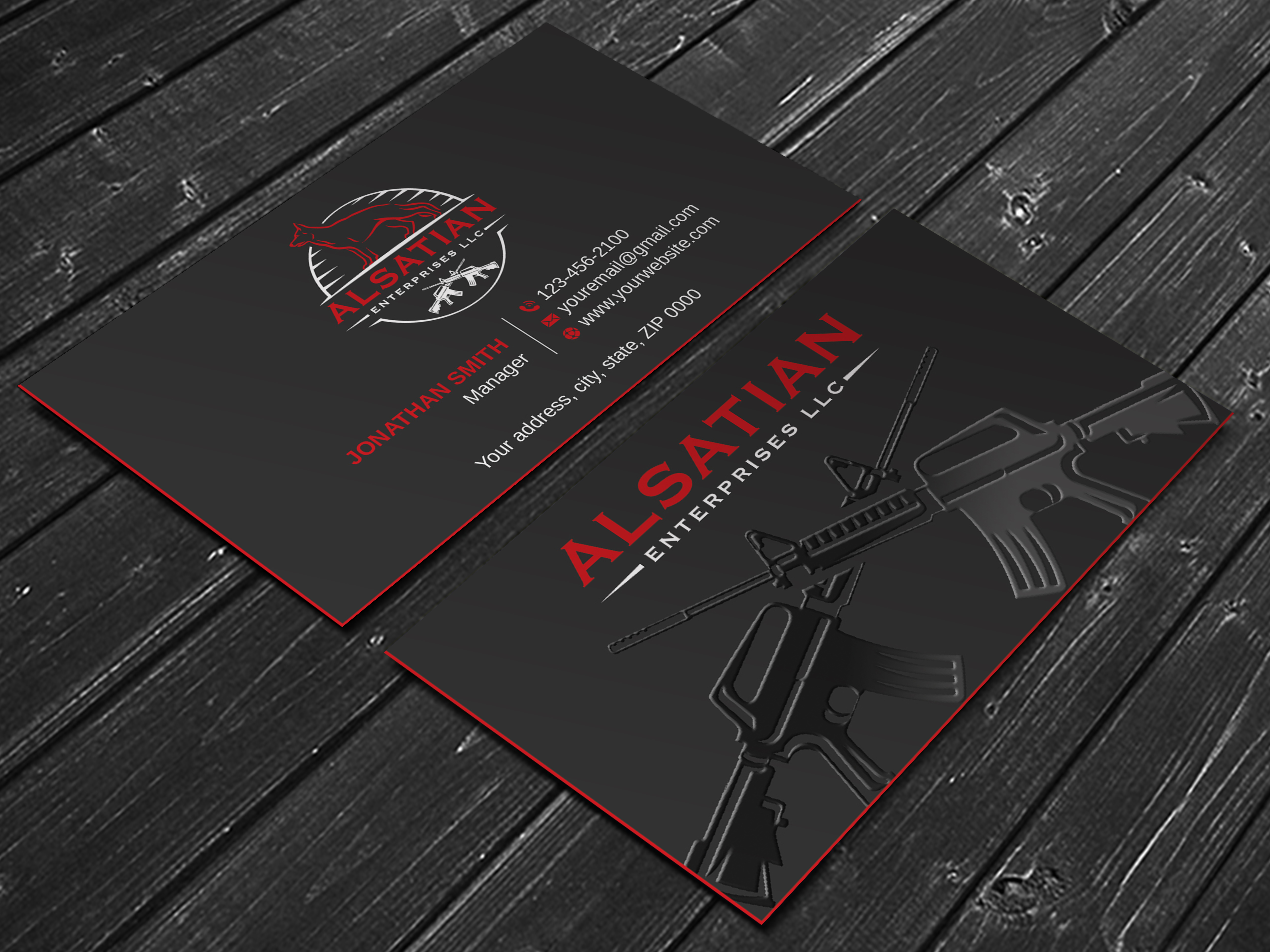 Diseño de Tarjeta de Presentación por LAXMI DESIGNHUB para Alsatian Enterprises LLC  | Diseño #29081294