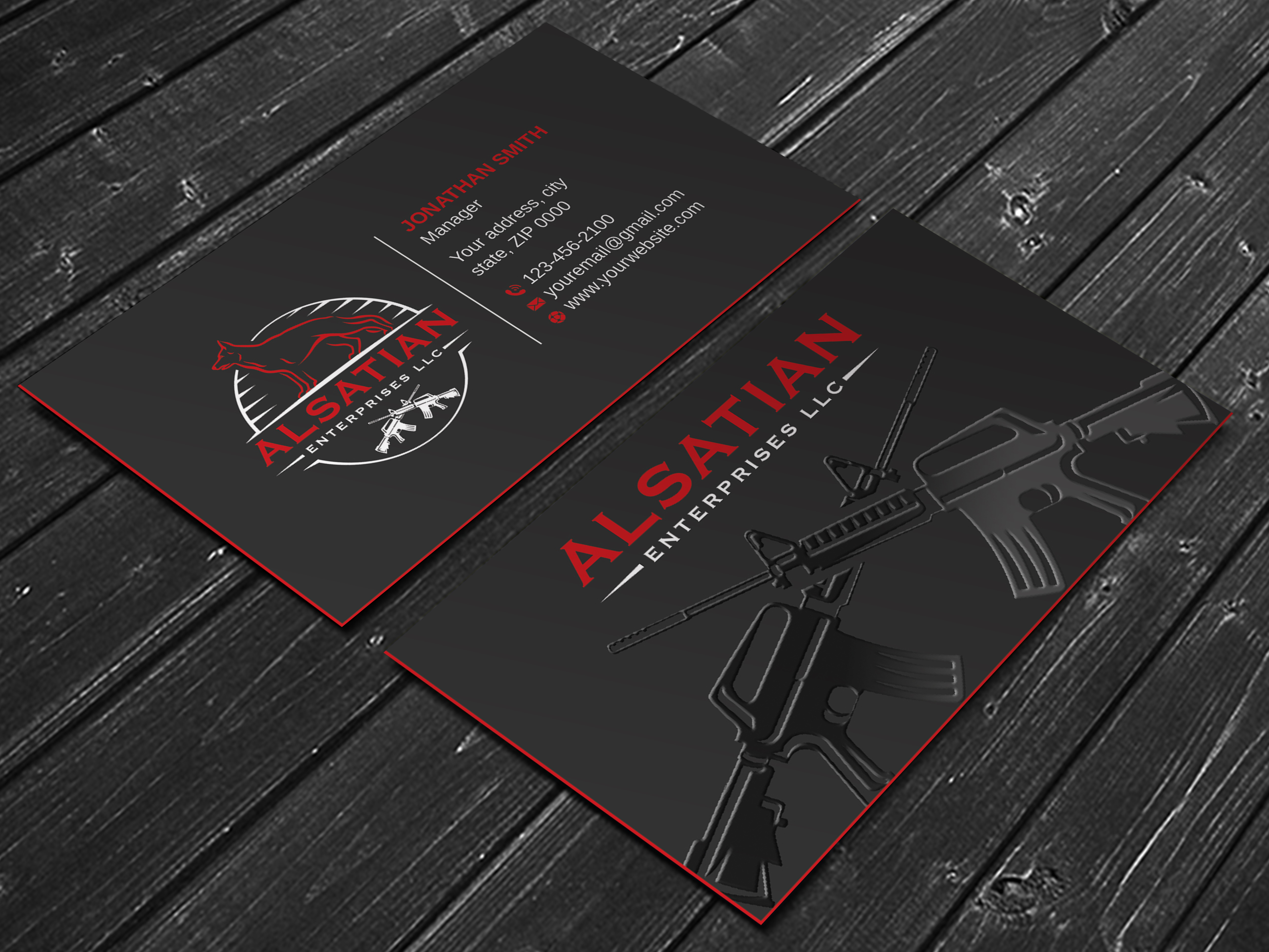 Diseño de Tarjeta de Presentación por LAXMI DESIGNHUB para Alsatian Enterprises LLC  | Diseño #29081308