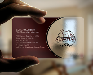 Business Card Design by chandrayaan.creative for Alsatian Enterprises LLC  | Design: #29080703