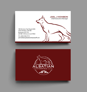 Business Card Design by chandrayaan.creative for Alsatian Enterprises LLC  | Design: #29080704