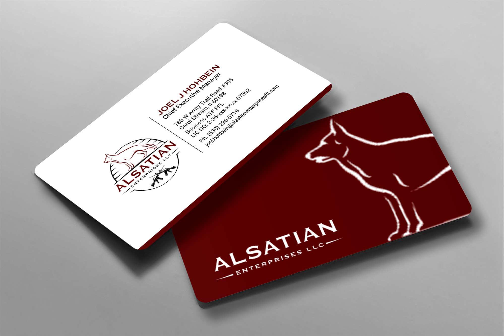 Business Card Design by chandrayaan.creative for Alsatian Enterprises LLC  | Design #29080706