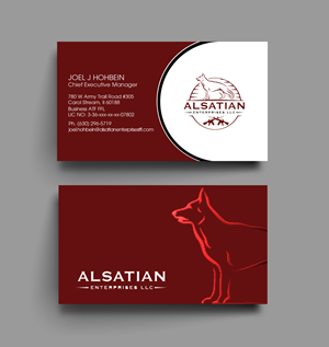 Diseño de Tarjeta de Presentación por chandrayaan.creative para Alsatian Enterprises LLC  | Diseño: #29123726