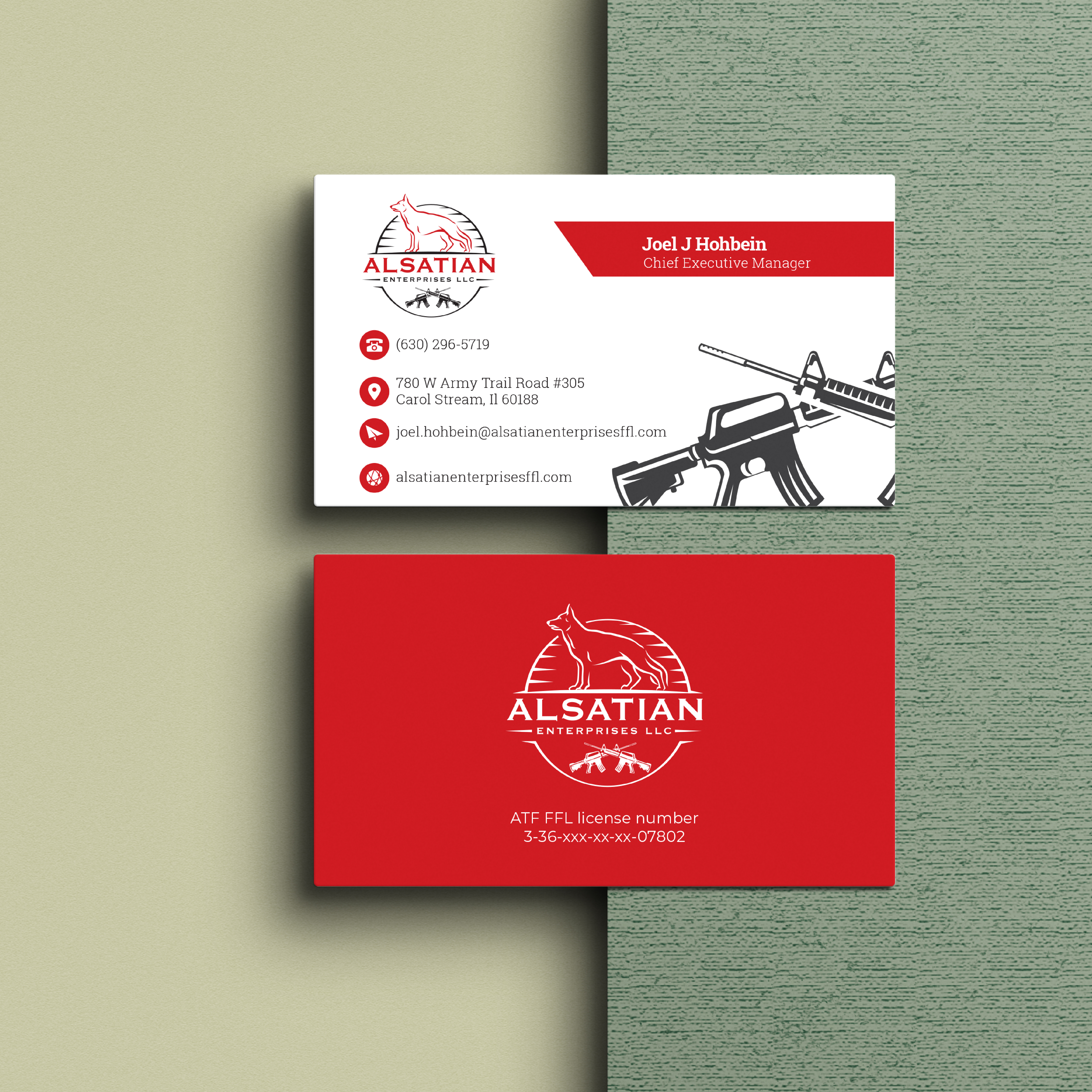 Business Card Design by Tharindu Gomas for Alsatian Enterprises LLC  | Design #29126848